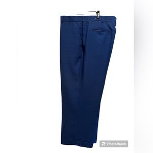 Bright Blue flat front cuff bottom pant, size 44x28, light weight poly blend.